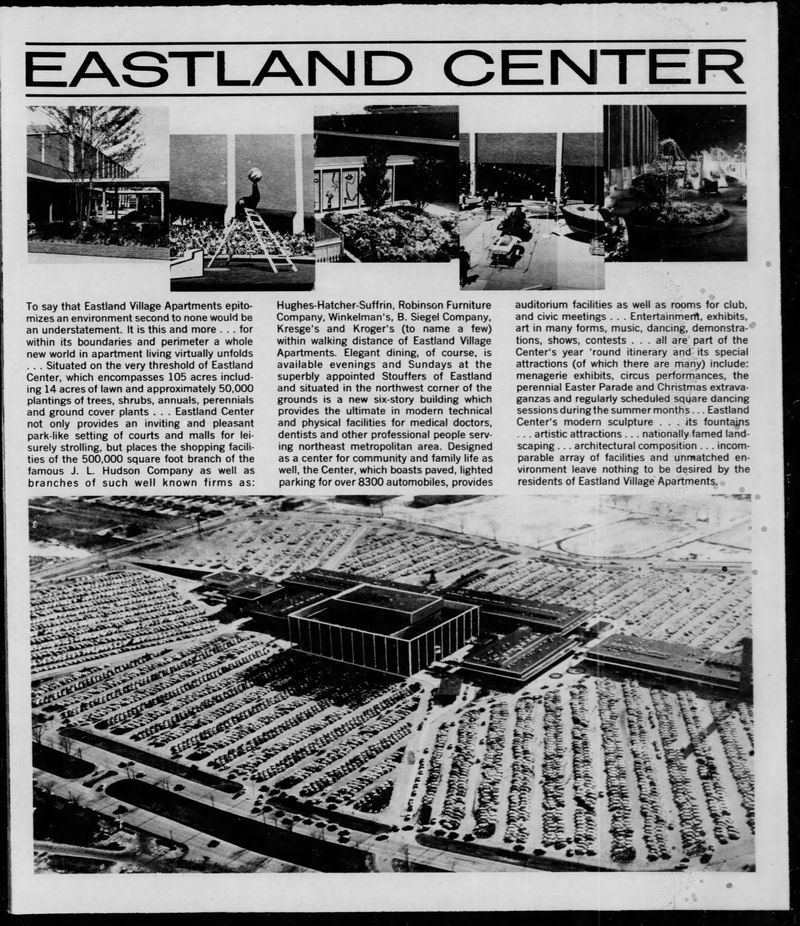 Eastland Center (Eastland Shopping Center, Eastland Mall) - Jan 1962 Article